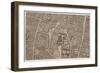 Plan of Guildhall and the Neighbourhood around Guildhall, London, 1747-John Rocque-Framed Giclee Print