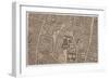 Plan of Guildhall and the Neighbourhood around Guildhall, London, 1747-John Rocque-Framed Giclee Print