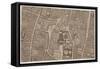 Plan of Guildhall and the Neighbourhood around Guildhall, London, 1747-John Rocque-Framed Stretched Canvas