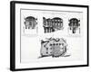 Plan of Honor Grand Staircase at Royal Palace of Caserta-Luigi Vanvitelli-Framed Giclee Print