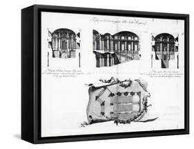 Plan of Honor Grand Staircase at Royal Palace of Caserta-Luigi Vanvitelli-Framed Stretched Canvas