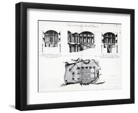 Plan of Honor Grand Staircase at Royal Palace of Caserta-Luigi Vanvitelli-Framed Giclee Print