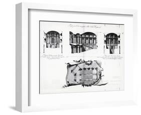 Plan of Honor Grand Staircase at Royal Palace of Caserta-Luigi Vanvitelli-Framed Giclee Print