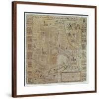 Plan of Leeds, Surveyed by John Cossins, C.1730-null-Framed Giclee Print