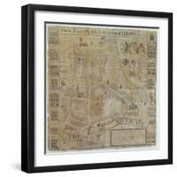 Plan of Leeds, Surveyed by John Cossins, C.1730-null-Framed Giclee Print