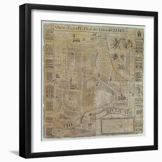 Plan of Leeds, Surveyed by John Cossins, C.1730-null-Framed Giclee Print