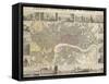 Plan Of London-null-Framed Stretched Canvas