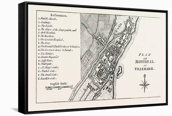 Plan of Montreal, Canada, 1870S-null-Framed Stretched Canvas