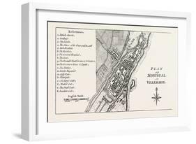 Plan of Montreal, Canada, 1870S-null-Framed Giclee Print