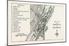 Plan of Montreal, Canada, 1870S-null-Mounted Giclee Print