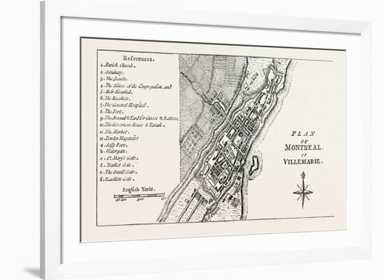 Plan of Montreal, Canada, 1870S-null-Framed Giclee Print