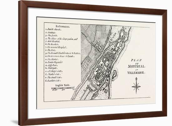 Plan of Montreal, Canada, 1870S-null-Framed Giclee Print