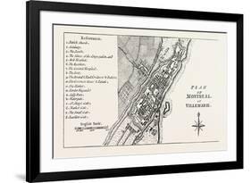 Plan of Montreal, Canada, 1870S-null-Framed Giclee Print