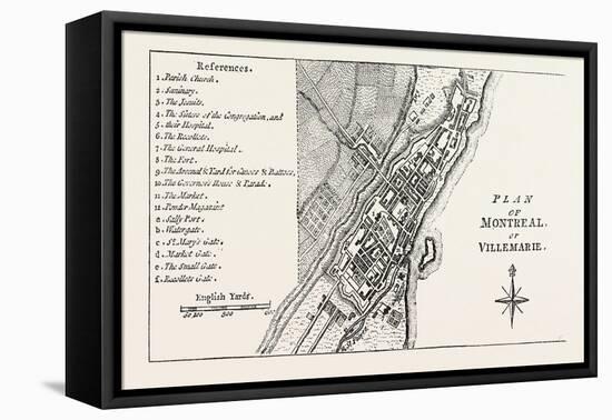 Plan of Montreal, Canada, 1870S-null-Framed Stretched Canvas