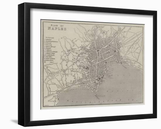 Plan of Naples-John Dower-Framed Giclee Print