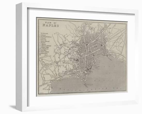 Plan of Naples-John Dower-Framed Giclee Print