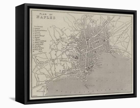 Plan of Naples-John Dower-Framed Stretched Canvas