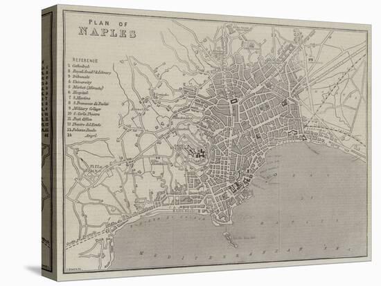 Plan of Naples-John Dower-Stretched Canvas