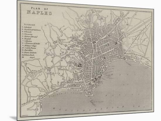 Plan of Naples-John Dower-Mounted Giclee Print