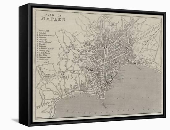 Plan of Naples-John Dower-Framed Stretched Canvas