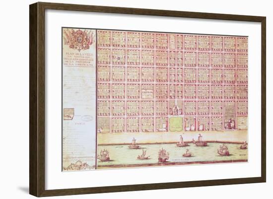 Plan of New Orleans, 1738-null-Framed Giclee Print