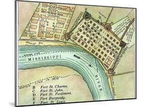 Plan Of New Orleans, 1798-null-Mounted Giclee Print