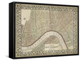 Plan of New Orleans-Mitchell-Framed Stretched Canvas