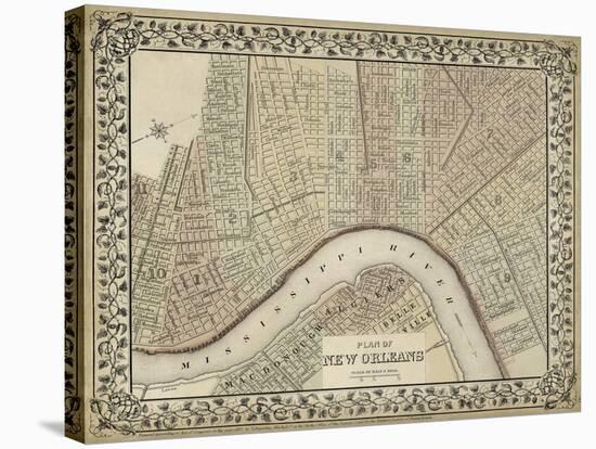 Plan of New Orleans-Mitchell-Stretched Canvas