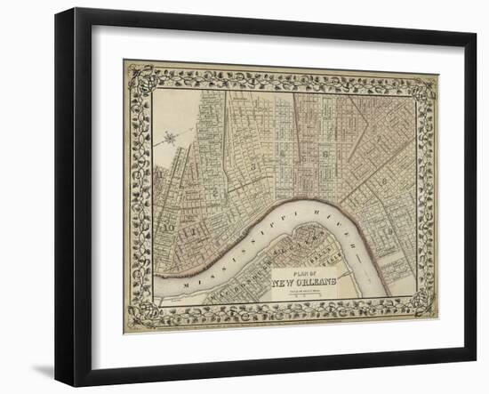 Plan of New Orleans-Mitchell-Framed Art Print