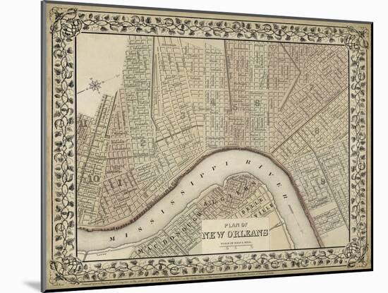 Plan of New Orleans-Mitchell-Mounted Art Print