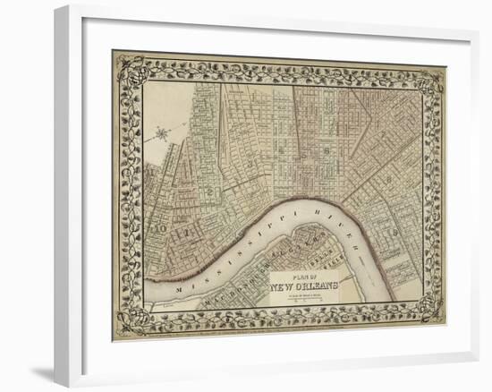 Plan of New Orleans-Mitchell-Framed Art Print