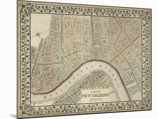 Plan of New Orleans-Mitchell-Mounted Art Print