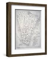 Plan of New York in 1729 (Litho)-English-Framed Giclee Print