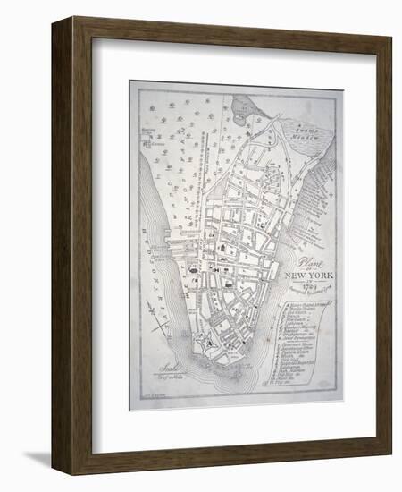 Plan of New York in 1729 (Litho)-English-Framed Giclee Print