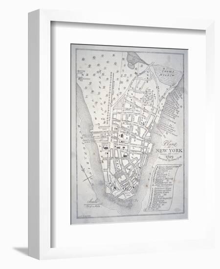 Plan of New York in 1729 (Litho)-English-Framed Giclee Print