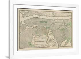 Plan of New York-The Vintage Collection-Framed Giclee Print