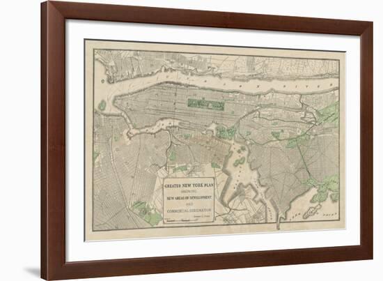 Plan of New York-The Vintage Collection-Framed Giclee Print