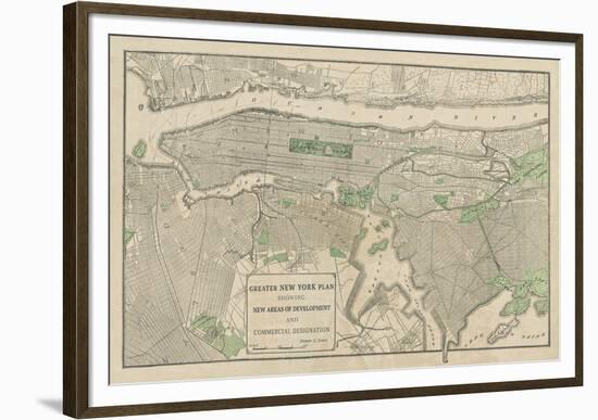 Plan of New York-The Vintage Collection-Framed Giclee Print