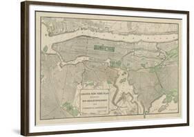 Plan of New York-The Vintage Collection-Framed Giclee Print