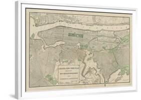 Plan of New York-The Vintage Collection-Framed Giclee Print