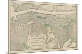 Plan of New York-The Vintage Collection-Mounted Giclee Print