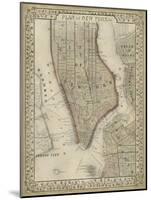 Plan of New York-Mitchell-Mounted Art Print