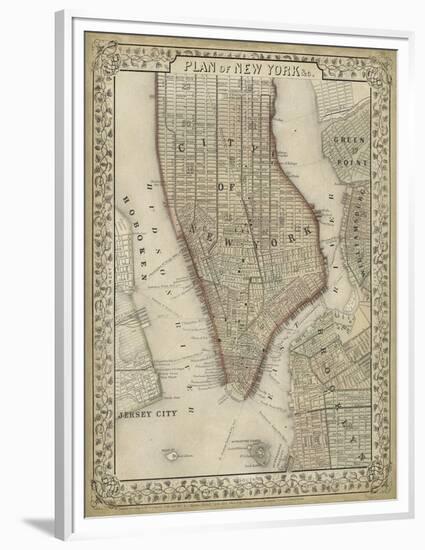 Plan of New York-Mitchell-Framed Premium Giclee Print