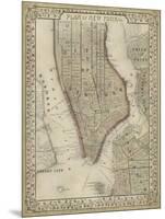 Plan of New York-Mitchell-Mounted Premium Giclee Print