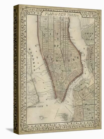 Plan of New York-Mitchell-Stretched Canvas