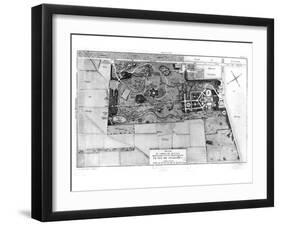 Plan of Parc Monceau in Paris Belonging to the Duke of Chartres 1785-Louis Carrogis Carmontelle-Framed Giclee Print