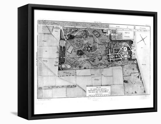 Plan of Parc Monceau in Paris Belonging to the Duke of Chartres 1785-Louis Carrogis Carmontelle-Framed Stretched Canvas