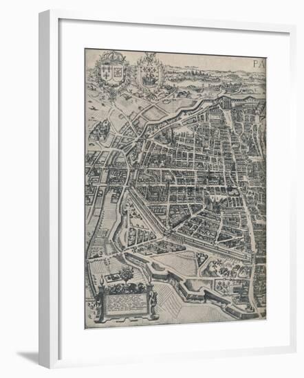 Plan of Paris, c1630 (1915)-Unknown-Framed Giclee Print