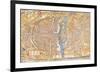 Plan of Paris from 1553-Truschet et Hoyau-Framed Art Print