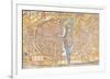 Plan of Paris from 1553-Truschet et Hoyau-Framed Art Print